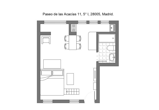 Estudio en Madrid - M (ACA11) ESTUDIO 4 PAX